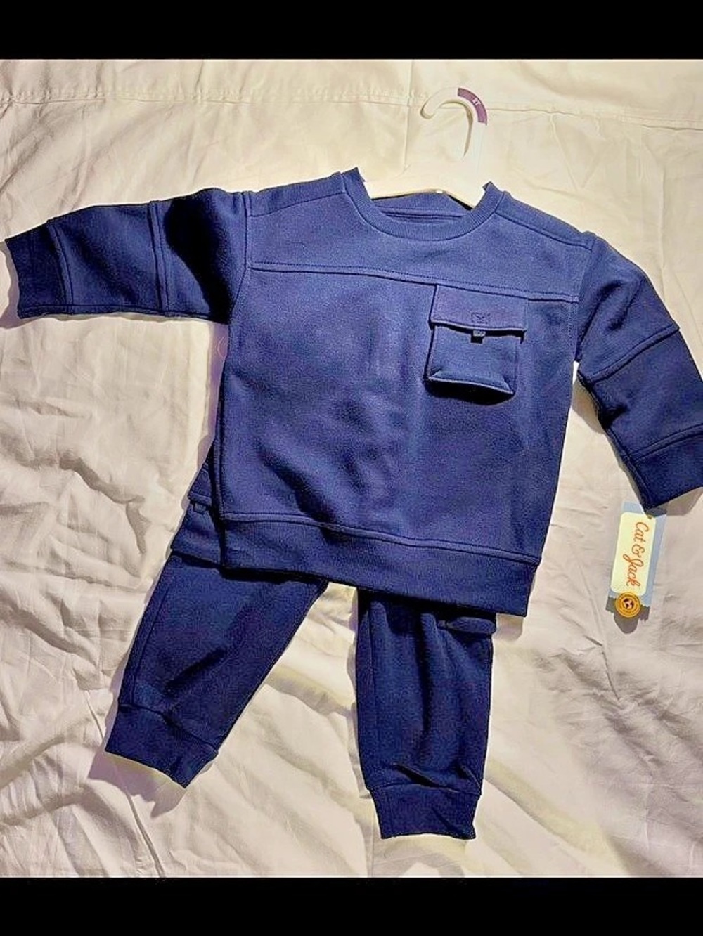 Cat & Jack Toddler Boys 2-Piece Sweatshirt and Jogger Set Jogger Set Blue 2T